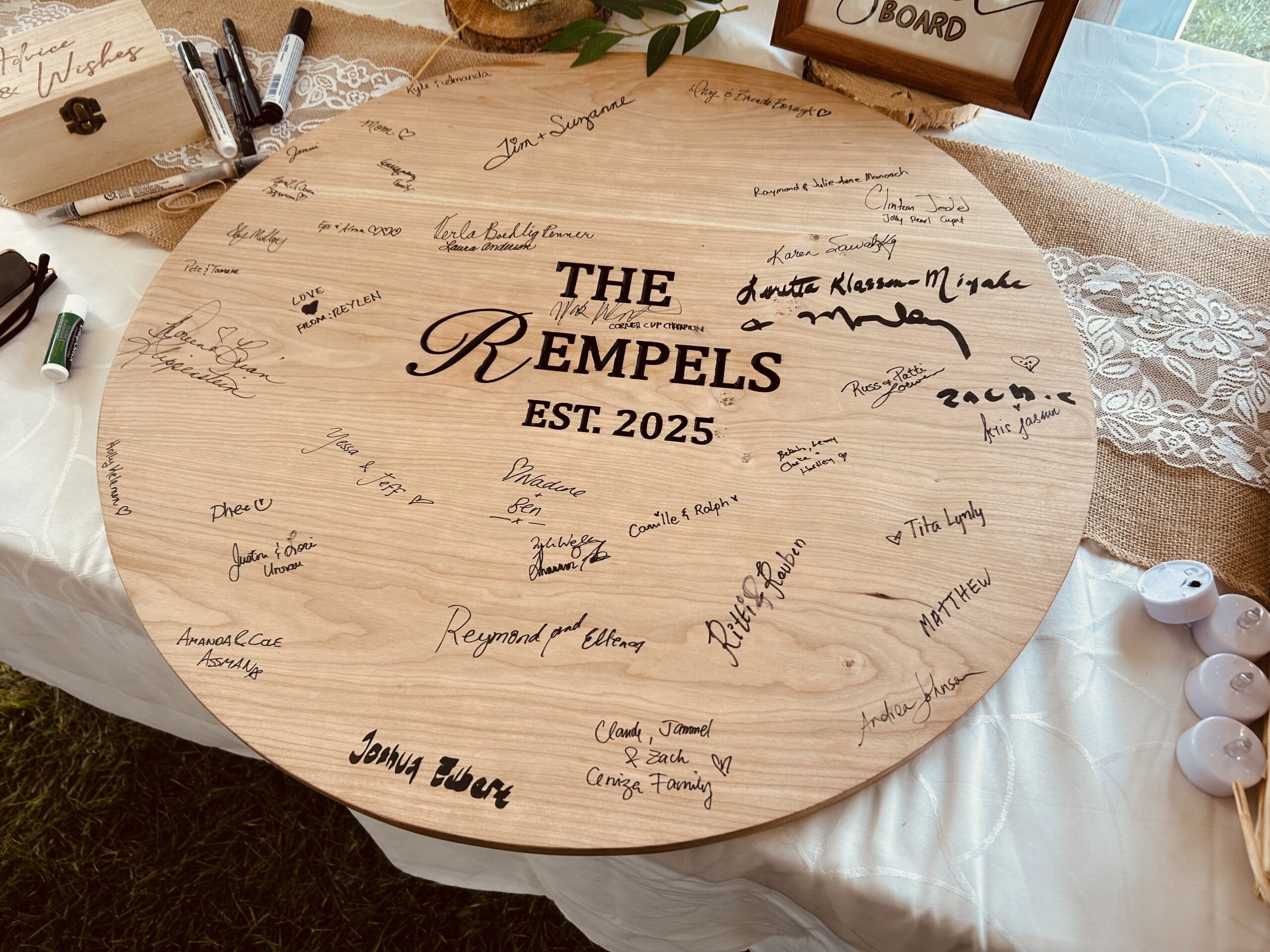 Wooden Guest Signature Sign